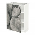 МЕТОД Напольный шкаф с полками - белый, Кальвиа с печатным рисунком, 60x37 см МЕТОД Напольный шкаф с полками - белый, Кальвиа с печатным рисунком, 60x37 см