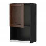 МЕТОД Навесной шкаф для СВЧ-печи - под дерево черный, Эдсерум под дерево коричневый, 60x100 см