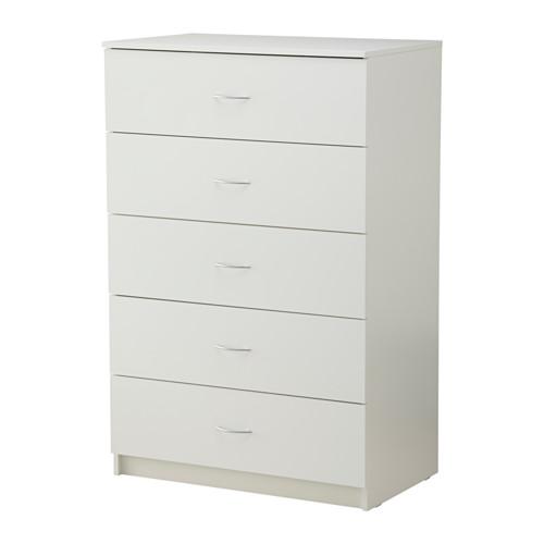 ТОДАЛЕН Комод с 5 ящиками - белый