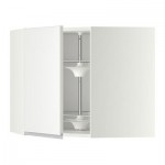 МЕТОД Угл нвсн шкф с вращающ секц - 68x60 см, Нодста белый/алюминий, белый МЕТОД Угл нвсн шкф с вращающ секц - 68x60 см, Нодста белый/алюминий, белый