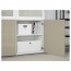 БЕСТО Комбинация д/хранения+стекл дверц - белый/Сельсвикен глянцевый/бежевый матовое стекло