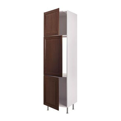 ФАКТУМ Выс шкаф для хол/мороз с 3 дверями - Лильестад темно-коричневый, 60x233/57 см