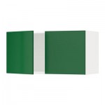 МЕТОД Навесной шкаф с 2 дверями - белый, Флэди зеленый МЕТОД Навесной шкаф с 2 дверями - белый, Флэди зеленый