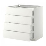 МЕТОД / ФОРВАРА Напольн шкаф 4 фронт панели/4 ящика - 80x60 см, Хэггеби белый, белый МЕТОД / ФОРВАРА Напольн шкаф 4 фронт панели/4 ящика - 80x60 см, Хэггеби белый, белый