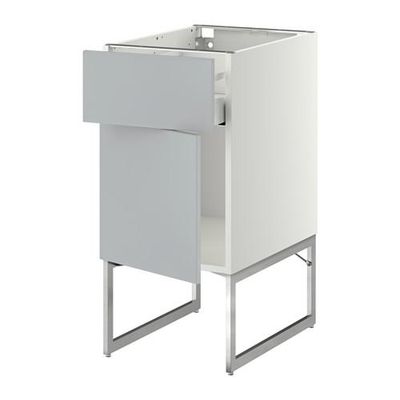 МЕТОД / МАКСИМЕРА Напольный шкаф с ящиком/дверью - 40x60x60 см, Веддинге серый, белый
