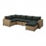 SOLLERÖN модульный угл 4-мест диван, садовый