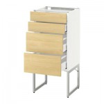 МЕТОД / МАКСИМЕРА Нплн шк 4 фронт/2 низк/2средн ящ - 40x37x60 см, Тингсрид под березу, белый МЕТОД / МАКСИМЕРА Нплн шк 4 фронт/2 низк/2средн ящ - 40x37x60 см, Тингсрид под березу, белый