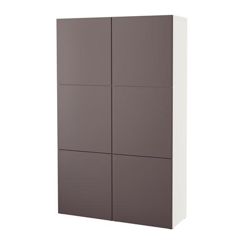 BESTÅ комбинация для хранения с дверцами серый