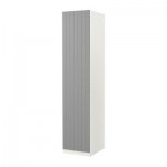 ПАКС Гардероб с 1 дверью - Пакс Рисдаль классический серый, белый, 50x60x236 см, стандартные петли