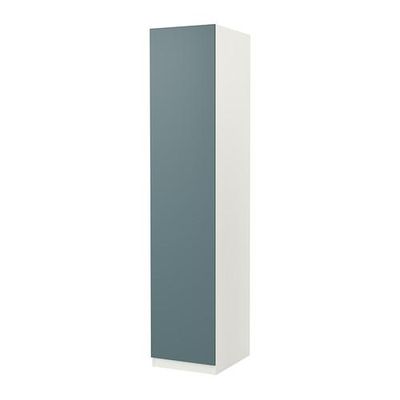 ПАКС Гардероб с 1 дверью - Танем бирюзовый, белый, 50x37x236 см, стандартные петли