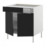 ФАКТУМ Напол шкаф/полки/ящик/2двери - Абстракт черный, 80 см ФАКТУМ Напол шкаф/полки/ящик/2двери - Абстракт черный, 80 см