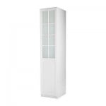 ПАКС Гардероб с 1 дверью - Пакс Биркеланд матовое стекло/белый, белый, 50x38x236 см, плавно закрывающиеся петли