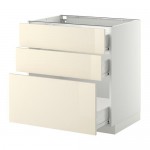 МЕТОД / ФОРВАРА Напольный шкаф с 3 ящиками - 80x60 см, Рингульт глянцевый кремовый, белый МЕТОД / ФОРВАРА Напольный шкаф с 3 ящиками - 80x60 см, Рингульт глянцевый кремовый, белый