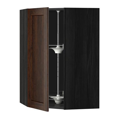 МЕТОД Угл нвсн шкф с вращающ секц - под дерево черный, Эдсерум под дерево коричневый, 68x100 см МЕТОД Угл нвсн шкф с вращающ секц - под дерево черный, Эдсерум под дерево коричневый, 68x100 см