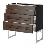 МЕТОД / МАКСИМЕРА Нплн шк 4 фронт/2 низк/2средн ящ - под дерево черный, Эдсерум под дерево коричневый, 80x37x60 см МЕТОД / МАКСИМЕРА Нплн шк 4 фронт/2 низк/2средн ящ - под дерево черный, Эдсерум под дерево коричневый, 80x37x60 см