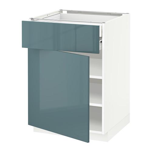 METOD напольн шкаф двр/фр пнл/плк/2низ ящ цвет алюминия METOD напольн шкаф двр/фр пнл/плк/2низ ящ цвет алюминия