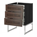 МЕТОД / МАКСИМЕРА Нплн шк 3 фрнт/3 средн ящика - под дерево черный, Эдсерум под дерево коричневый, 60x60x60 см МЕТОД / МАКСИМЕРА Нплн шк 3 фрнт/3 средн ящика - под дерево черный, Эдсерум под дерево коричневый, 60x60x60 см