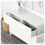 БЕСТО Комбинация для хранения с ящиками - Лаппвикен белый, направляющие ящика, плавно закр