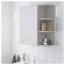 ЛИЛЛОНГЕН Шкафчик зеркальн с 1 дв/1 торц скц - белый/серый