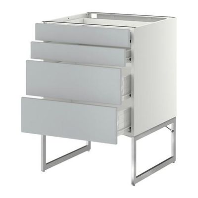 МЕТОД / ФОРВАРА Нплн шк 4 фронт/2 низк/2средн ящ - 60x60x60 см, Веддинге белый, белый МЕТОД / ФОРВАРА Нплн шк 4 фронт/2 низк/2средн ящ - 60x60x60 см, Веддинге белый, белый