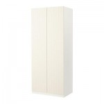 ПАКС Гардероб 2-дверный - Рисдаль белый, белый, 100x60x236 см, плавно закрывающиеся петли