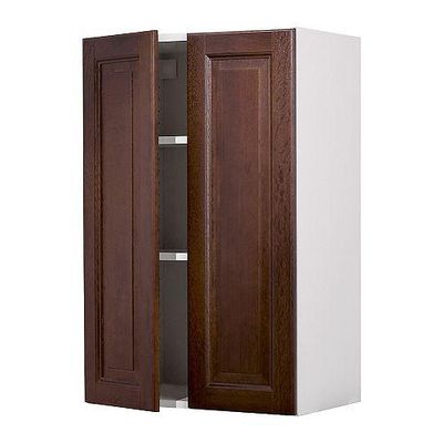 ФАКТУМ Навесной шкаф с 2 дверями - Лильестад темно-коричневый, 60x92 см