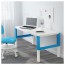 ПОЛЬ Письменный стол - белый/синий