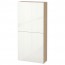 БЕСТО Навесной шкаф с 2 дверями - под беленый дуб/Сельсвикен глянцевый/белый