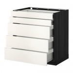 МЕТОД / ФОРВАРА Нплн шк 5фрнт/2нзк/3срд ящ - под дерево черный, Веддинге белый, 80x60 см МЕТОД / ФОРВАРА Нплн шк 5фрнт/2нзк/3срд ящ - под дерево черный, Веддинге белый, 80x60 см