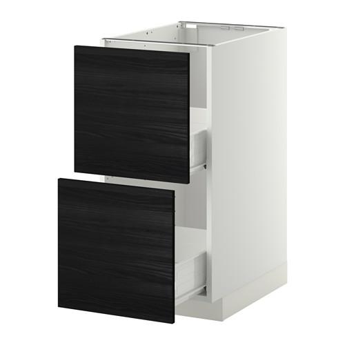 МЕТОД / ФОРВАРА Наполн шк 2 фрнт/2 средн ящ - белый, Тингсрид под дерево черный, 40x60 см МЕТОД / ФОРВАРА Наполн шк 2 фрнт/2 средн ящ - белый, Тингсрид под дерево черный, 40x60 см