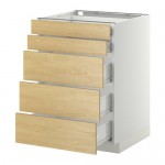 МЕТОД / ФОРВАРА Нплн шк 5фрнт/2нзк/3срд ящ - белый, Тингсрид под березу, 60x60 см МЕТОД / ФОРВАРА Нплн шк 5фрнт/2нзк/3срд ящ - белый, Тингсрид под березу, 60x60 см