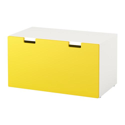 СТУВА Скамья с ящиком - белый/желтый