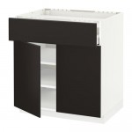 МЕТОД / МАКСИМЕРА Нплн шк д/врч пнл/ящ/плк/2дв - белый, Кунгсбакка антрацит МЕТОД / МАКСИМЕРА Нплн шк д/врч пнл/ящ/плк/2дв - белый, Кунгсбакка антрацит