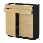 МЕТОД / ФОРВАРА Напольный шкаф/2дверцы/2ящика - Тингсрид под березу, под дерево черный МЕТОД / ФОРВАРА Напольный шкаф/2дверцы/2ящика - Тингсрид под березу, под дерево черный