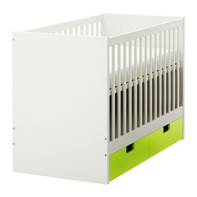 СТУВА Кроватка детская с ящиками - зеленый