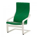 ПОЭНГ Кресло - Сандбакка зеленый, белый