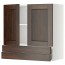 МЕТОД / МАКСИМЕРА Навесной шкаф/2дверцы/2ящика - белый, Эдсерум под дерево коричневый, 80x80 см