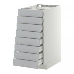 МЕТОД / МАКСИМЕРА Наполн шкаф 8 фронт/8 низк ящиков - 40x60 см, Веддинге серый, белый МЕТОД / МАКСИМЕРА Наполн шкаф 8 фронт/8 низк ящиков - 40x60 см, Веддинге серый, белый