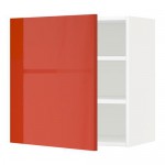 МЕТОД Шкаф навесной с полкой - белый, Ерста глянцевый оранжевый, 60x60 см