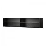 ОРБЕРГ Полка-витрина - черно-коричневый