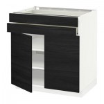 МЕТОД / ФОРВАРА Напольный шкаф/2дверцы/2ящика - Тингсрид под дерево черный, белый МЕТОД / ФОРВАРА Напольный шкаф/2дверцы/2ящика - Тингсрид под дерево черный, белый