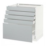 МЕТОД / МАКСИМЕРА Напольный шкаф с 5 ящиками - 80x60 см, Веддинге серый, белый МЕТОД / МАКСИМЕРА Напольный шкаф с 5 ящиками - 80x60 см, Веддинге серый, белый