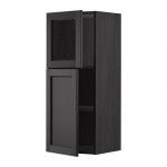 METOD навесн шкаф/полки/дверь/стекл дверь черный METOD навесн шкаф/полки/дверь/стекл дверь черный