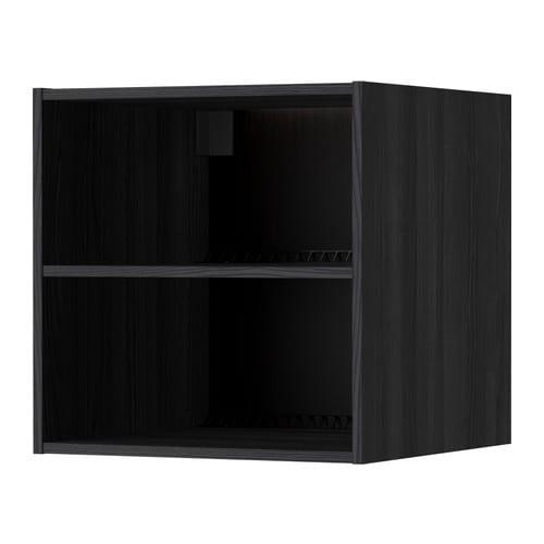 МЕТОД Каркас верхн шкафа на холод/морозил - под дерево черный, 60x60x60 см