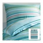 ПАЛЬМЛИЛЬЯ Пододеяльник и 2 наволочки - бирюзовый, 200x200/50x70 см ПАЛЬМЛИЛЬЯ Пододеяльник и 2 наволочки - бирюзовый, 200x200/50x70 см