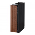 МЕТОД Напол шкаф/выдв внутр элем - Филипстад коричневый, под дерево черный