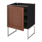 МЕТОД Напольный шкаф с полками - под дерево черный, Филипстад коричневый, 60x60x60 см МЕТОД Напольный шкаф с полками - под дерево черный, Филипстад коричневый, 60x60x60 см