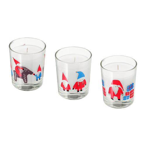 VINTERFEST неароматич свеча в стекл подсвечн in a dish