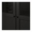 OXBERG/BILLY стеллаж/панельные/стеклянные двери черно-коричневый/стекло