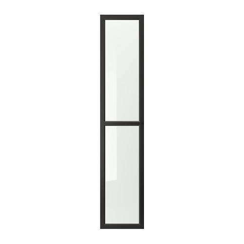 OXBERG стеклянная дверь черно-коричневый 40x192 cm